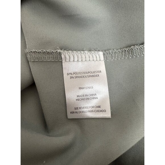 Nicole Miller Gray Satin Faux Wrap Dress - Picture 6 of 6